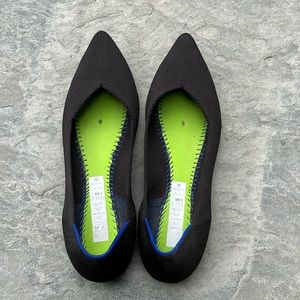 Rothy’s The Point Black Flat Women’s Size 8.5 MISSING INSOLE